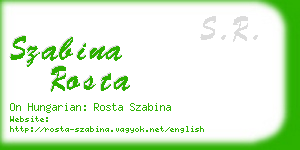 szabina rosta business card